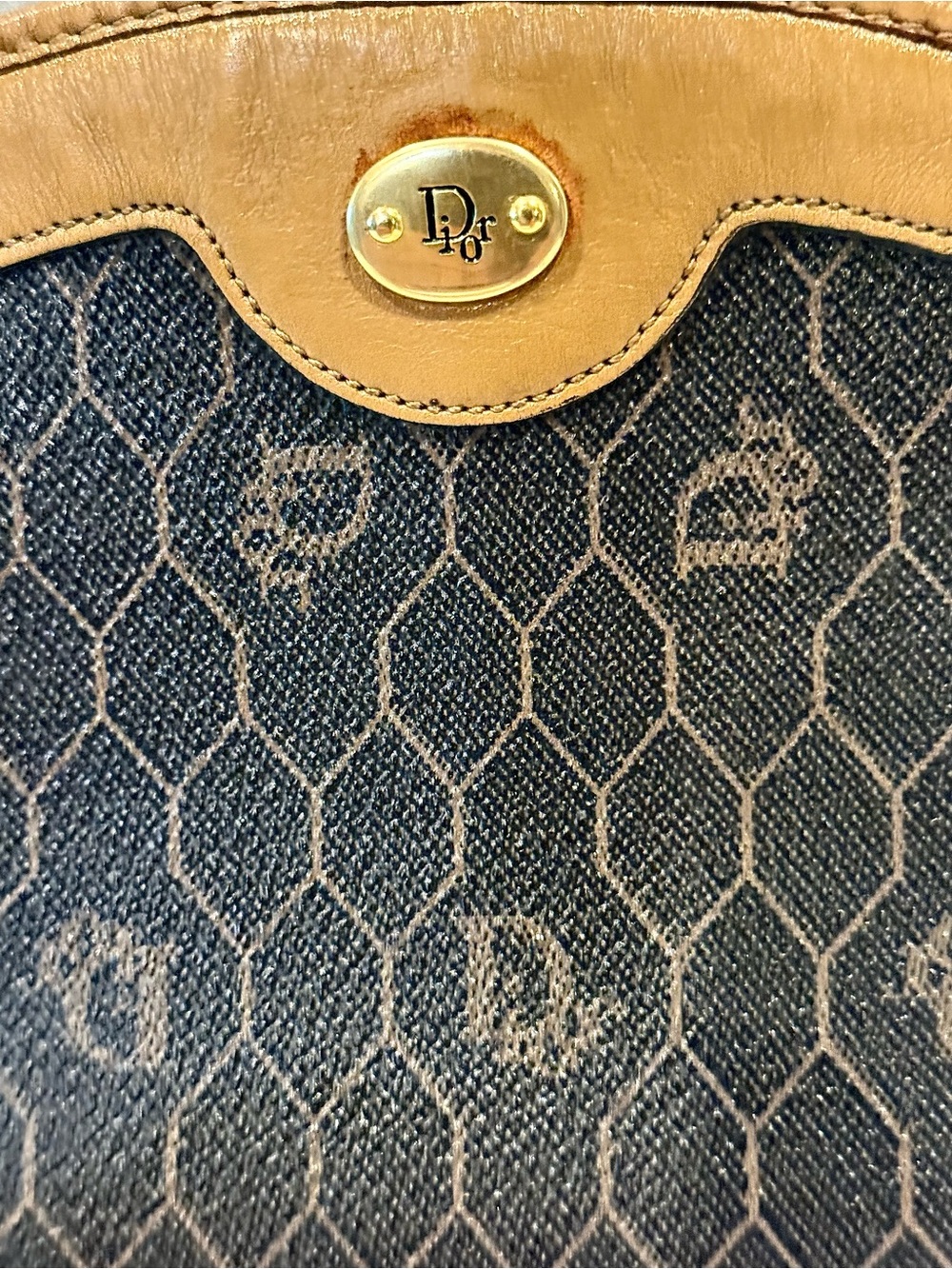 Vintage Christian Dior Honeycomb Clutch Bag - Picture 2 of 9